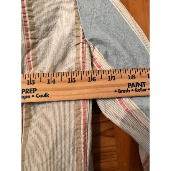 Striped Cotton Blazer Jacket Pink Blue Beige Tan Casual Career - Picture 10 of 12